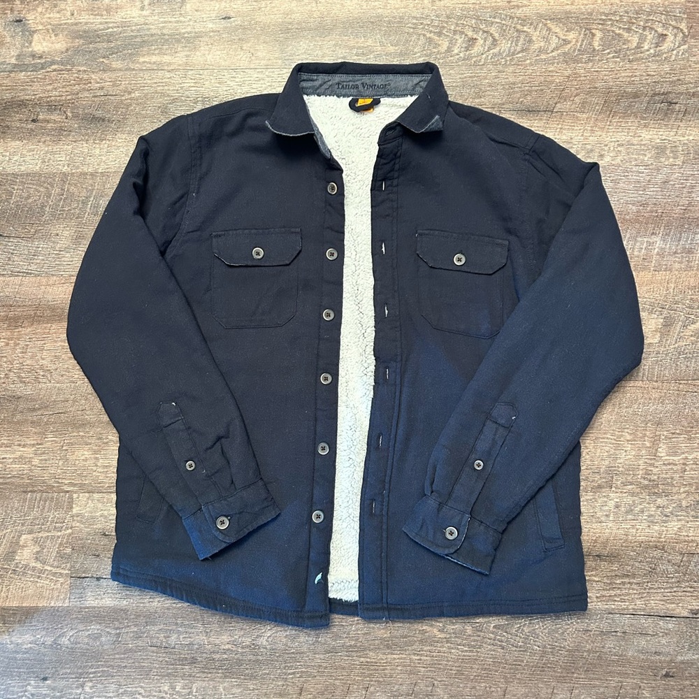 Men’s Tailor Vintage Sherpa Fleece Shirt Jacket